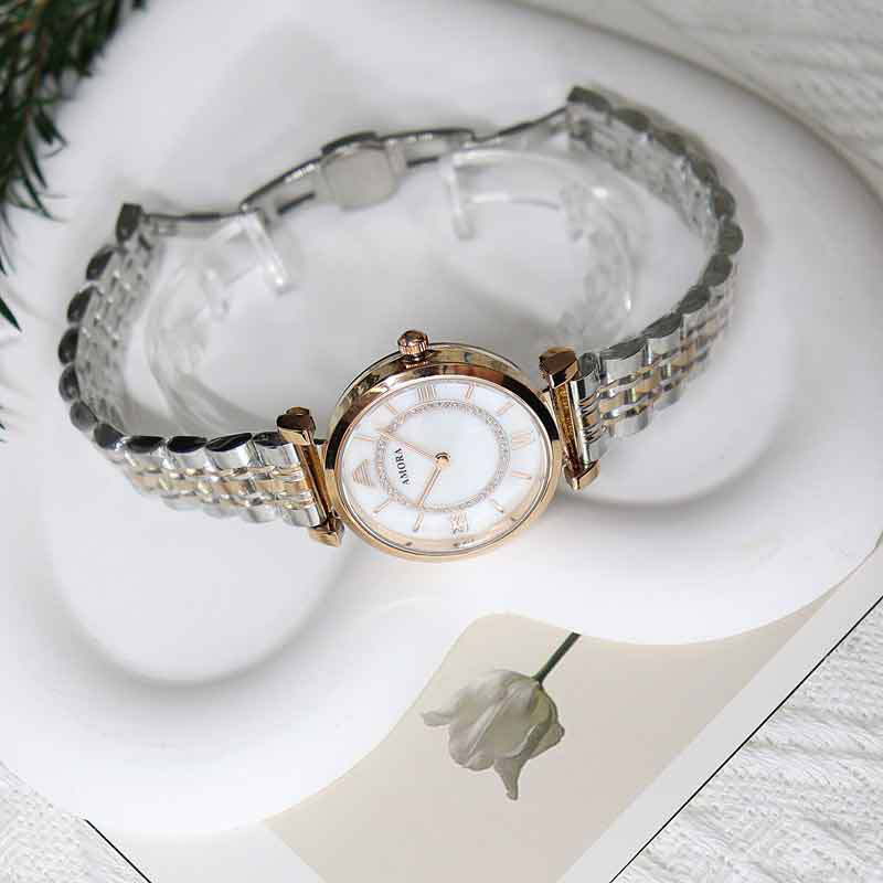 Wholesale new arrival: diamond-studded women's watch - high-style, stainless steel band, ultra-thin, elegant quartz watch for women