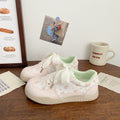 Pink floral sneakers women's ugly cute 2025 summer new arrivals chic niche design student korean style breathable white shoes