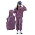 casualsuitfleece-linedthickened three-piece set autumn winternew arrival sports thickenedsweatshirtfashionfleece-linedk-style