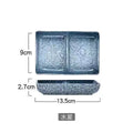 Blue rhyme double compartment plate