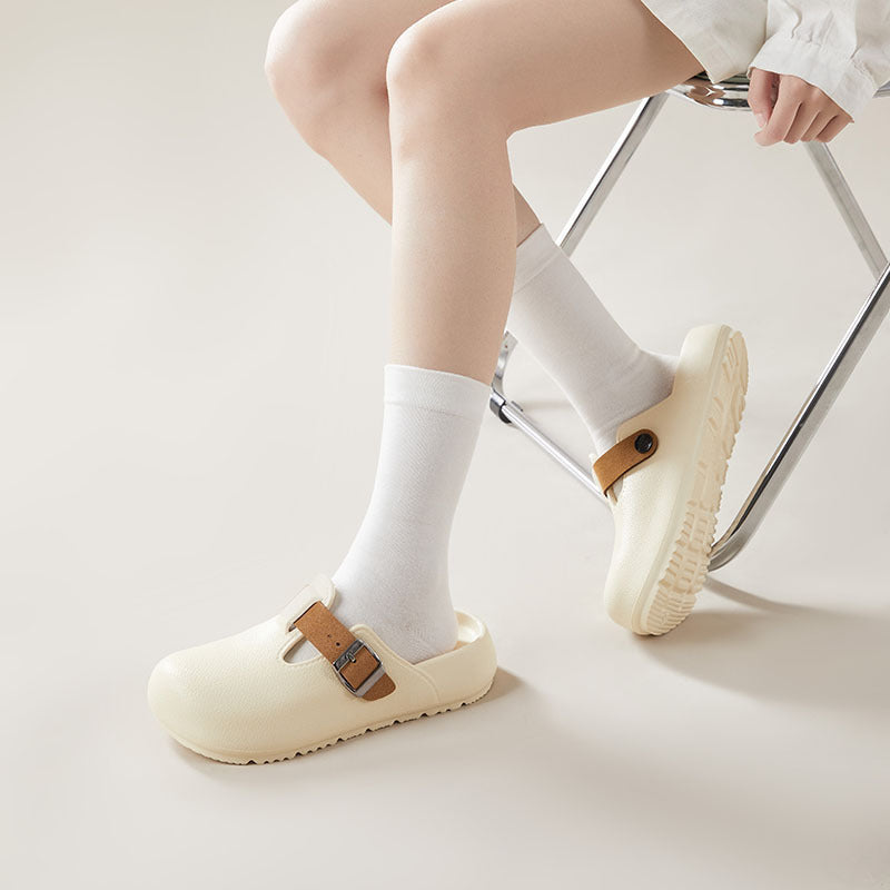2026 summer new soft sole "cloud-like" closed-toe slippers - plus size fashionable casual shoes for office work and lounging