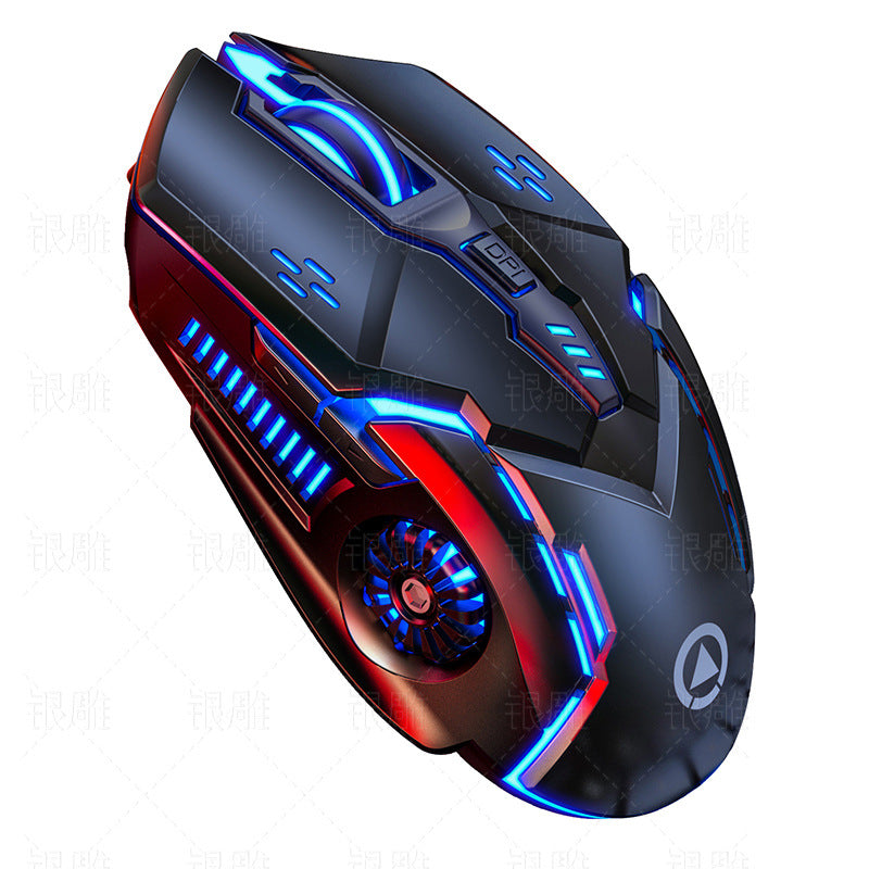 Silver sculpt a9 illuminated silent gaming wireless mouse - pink edition for laptops - cross-border private mold wholesale