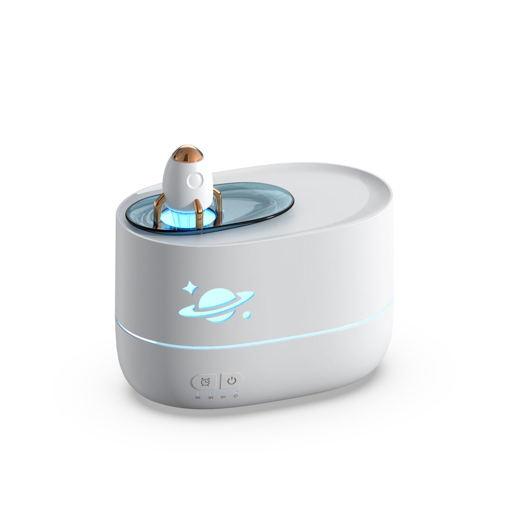 2024 new colorful flame aroma diffuser - home bedroom small night light desktop humidifier - rocket creative gift