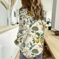 wholesale women's long-sleeved shirts, trendy all-season shirts with popular cross-border print designs, dropshipping available