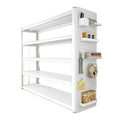 Household steel storage rack, floor-standing multi-tier organizer, living room bookshelf, utility room storage rack, supermarket storage shelf