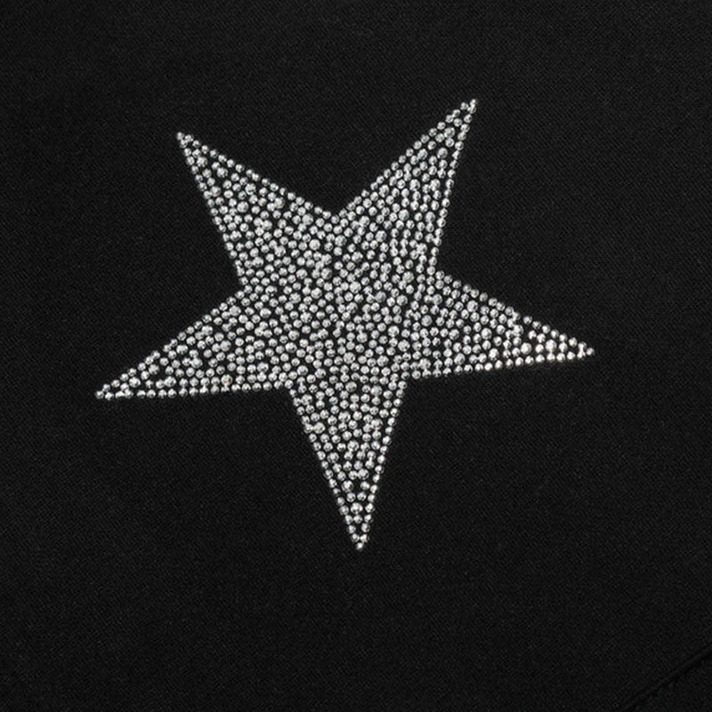 autumn/winter hooded sweatshirt: y2k hot girl aesthetic, plush hoodie, high street bf style, rhinestone embellished