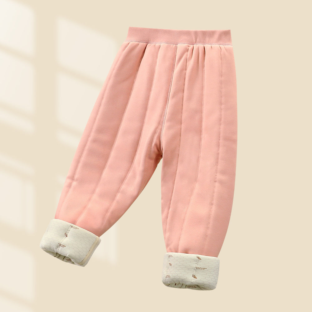 School uniform essential: autumn/winter kids' cotton pants - boys' warm & cold-proof trousers, three-layer fleece-lined & extra thick girls' leggings