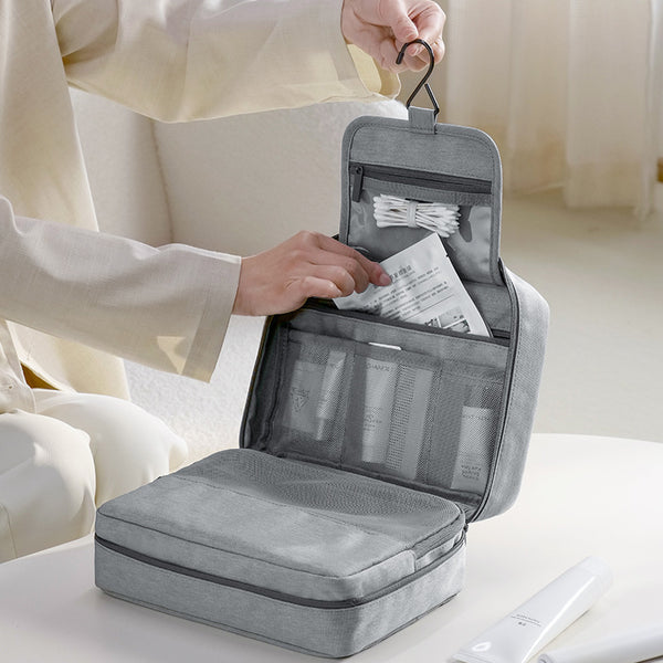 New  RPET multi-functional hook toilet bag cosmetic storage bag hanging toilet bag cosmetic bag