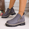 autumn new arrival: women's plus-size chunky leather boots for cross-border e-commerce. wholesale available. dropshipping to  and . (price difference: $0.67)