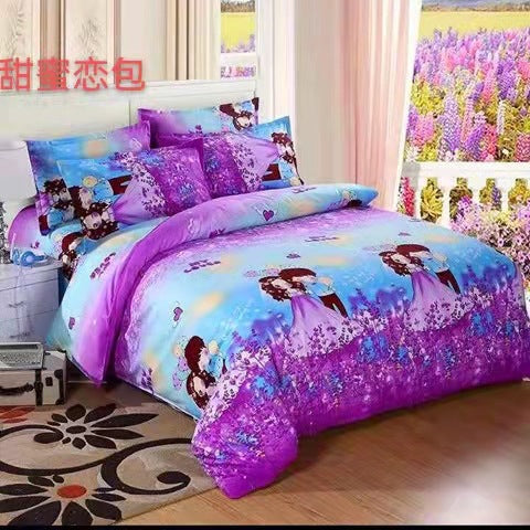 Korean style lace duvet cover, king size 220*240cm, princess duvet cover, student dorm single duvet cover, cartoon wedding bedding