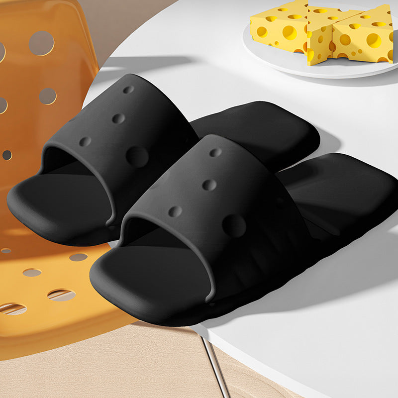 Travel disposable slippers cute cheese bathroom non-slip hotel portable foldable slippers