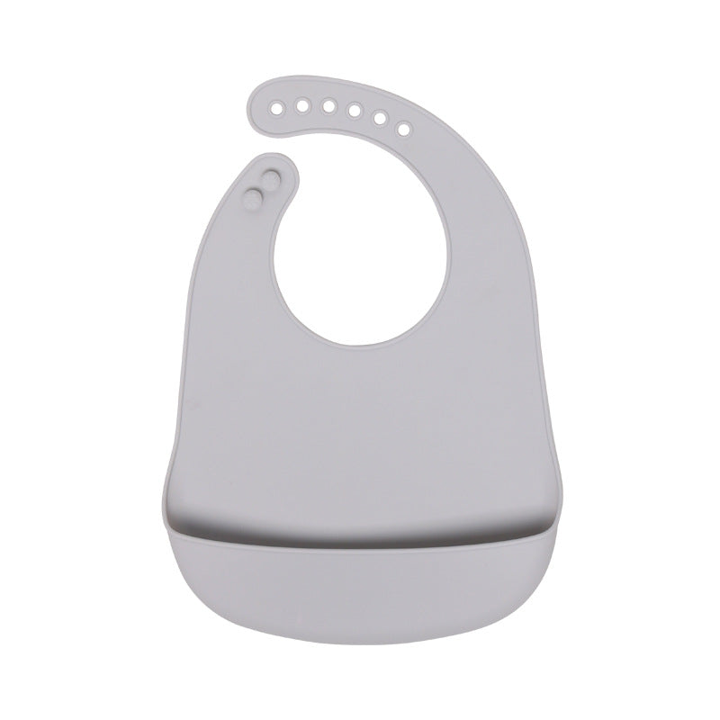 Dongguan Greene Factory Baby Silicone Bib Does Not Contain Bisphenol A Baby Saliva Pocket Children's Tableware Feeding Set
