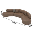 Brown 3.2m large sofa