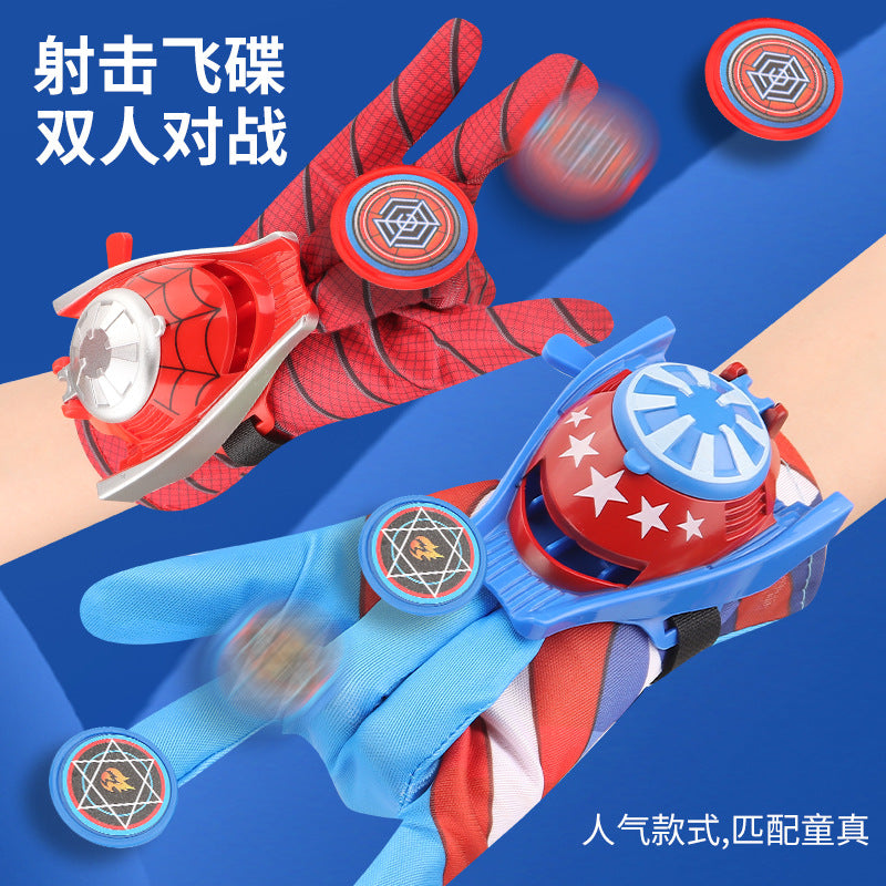 cosplay toy hero spider flying saucer launcher superhero wrist launcher flying disc catapult