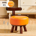 Backrest entry shoe changing stool living room low stool for home shoe changing stool can be rotated durable new chinoiserie solid wood shoe changing stool