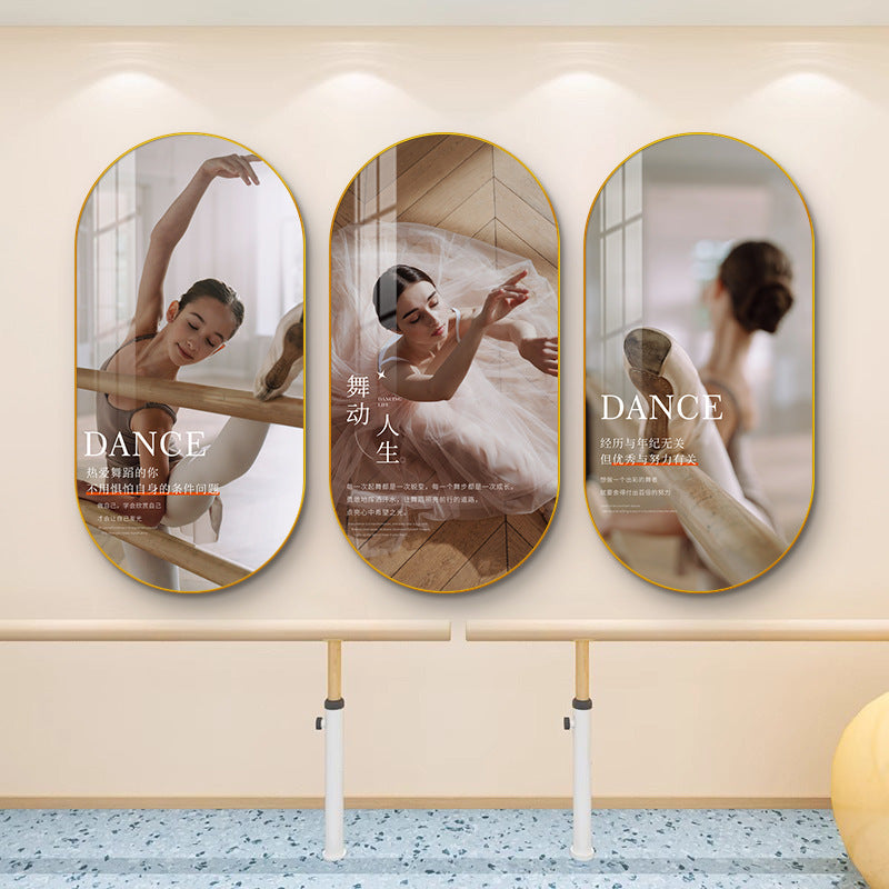 Ballet class wall decoration dance studio girls inspirational slogans poster hanging art school mural