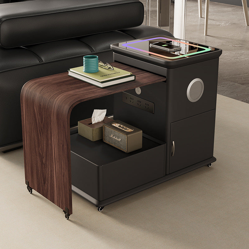 Movable coffee table next to casual side cabinet accessible luxury living room italian normcorenew arrival sofa smart side table trolley