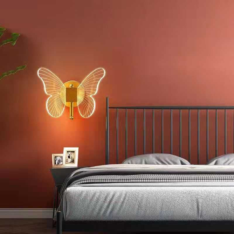 Nordic wall lamp light luxury modern bedroom bedside wall lamp minimalist creative living room background wall decorative lighting fixture art