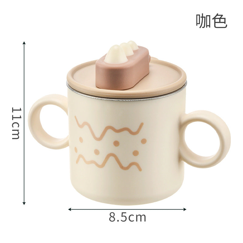 Kids' sippy cup with spout, graduated baby milk cup, drinking cup, home use baby straw cup, maternity and baby supplies