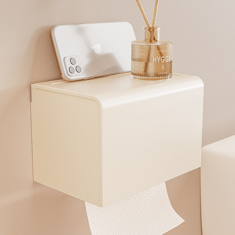 Cream Wind Bathroom Toilet Toilet Tissue Box No Punching Shelf Toilet Paper Holder Roll Paper Carton Tissue Holder