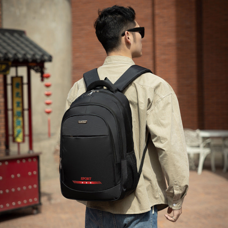 New large-capacity business backpack computer backpack, outdoor travel backpack, junior high school student schoolbag