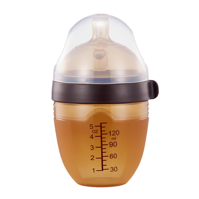 English boxed breast milk solid feeling all silicone bottle nano silver weaning artifact baby anti-flatulence bottle 150ml
