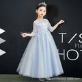 Hot-selling lace girls' dresses: new 3/4 sleeve princess dresses for girls, perfect for performances (sizes for mid-to-large children)