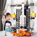 Kids rocket space shuttle toy long march 5 tiangong space station spaceship lunar rover assemble model