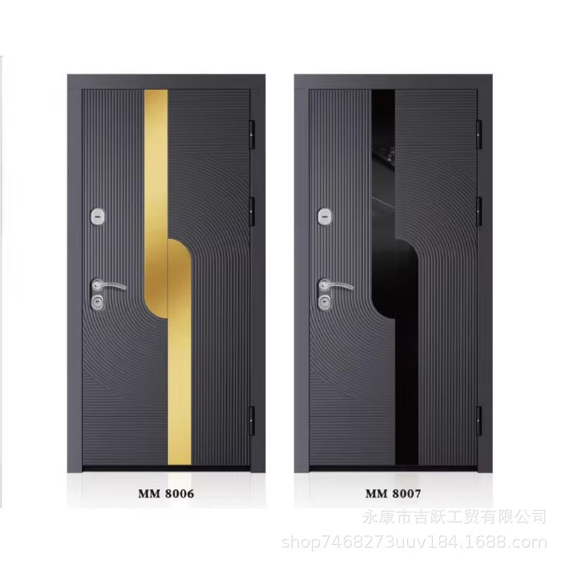 Russian door central asia turkish mdf panel door thermal insulation entrance apartment door export engineering steel security door