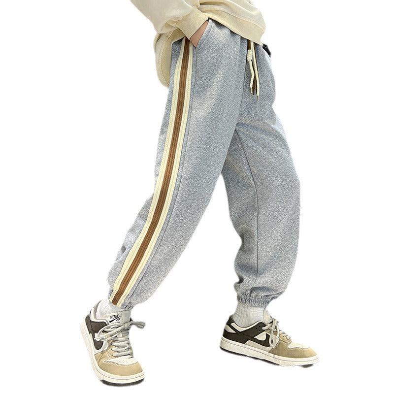 Kids' boys' autumn pants  new spring/autumn style athletic boy's trousers, trendy sweatpants for mid-to-large children