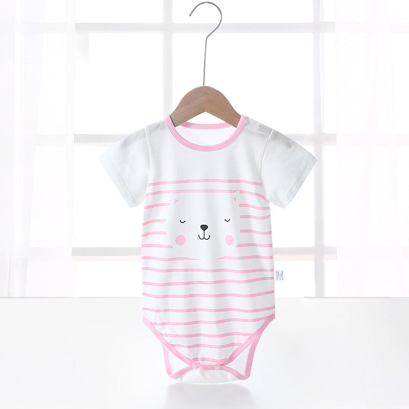 Baby short-sleeved romper, summer thin romper, triangle romper, newborn summer pajamas, baby onesie