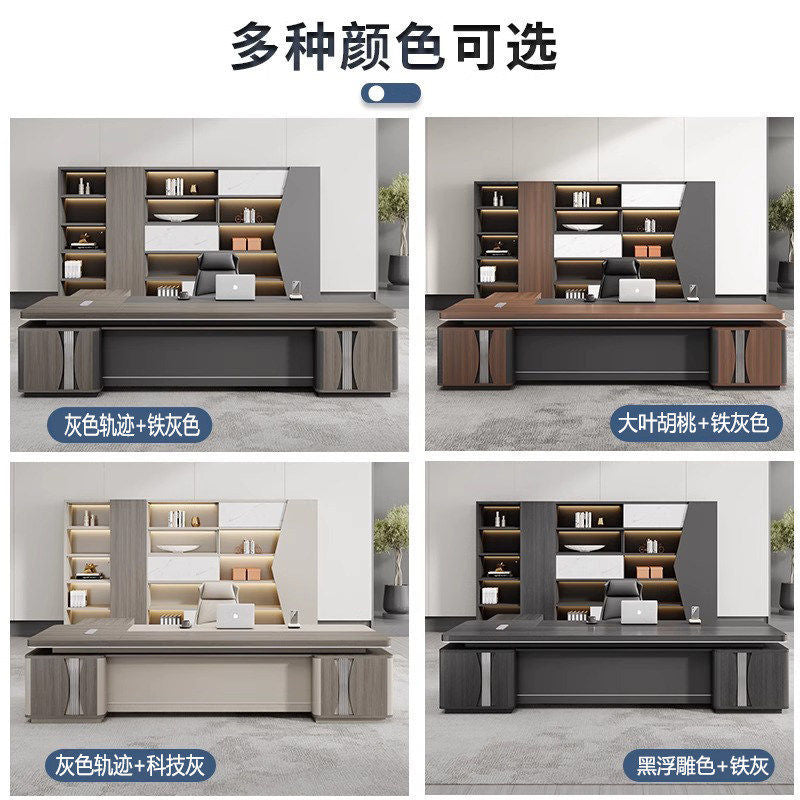 Boss desk accessible luxuryclassy executive desk manager desk casual modern president office desk and chair combination