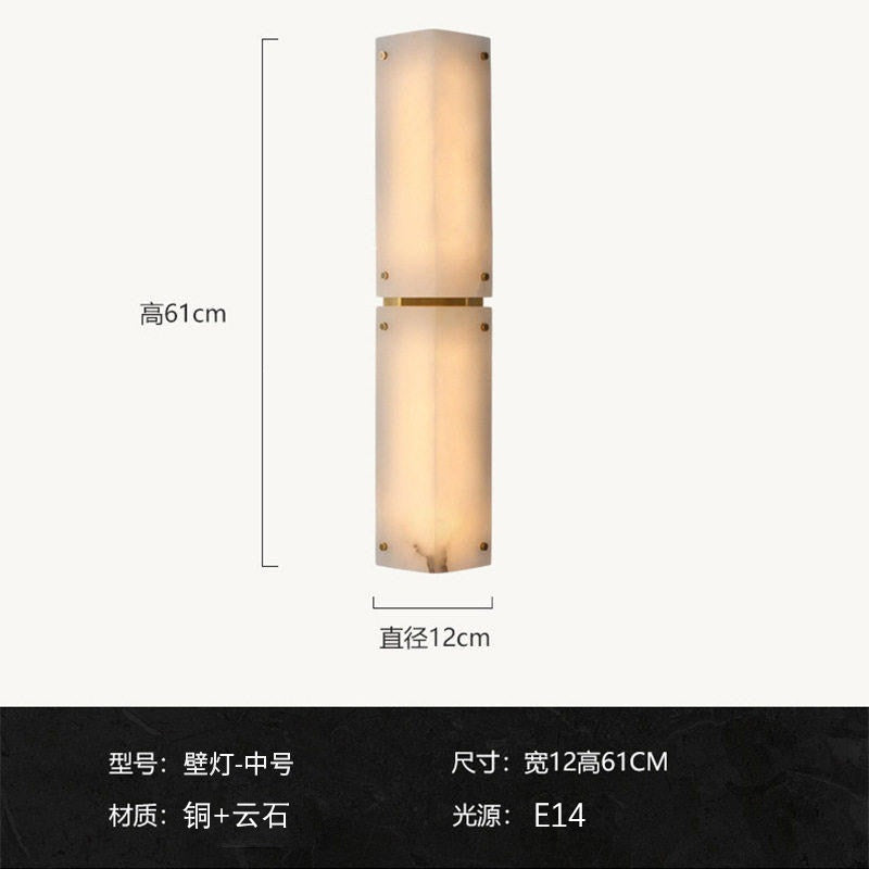 accessible luxury designer marble wall lamp bedside postmodern casual bedroom living room background atmosphere lamp
