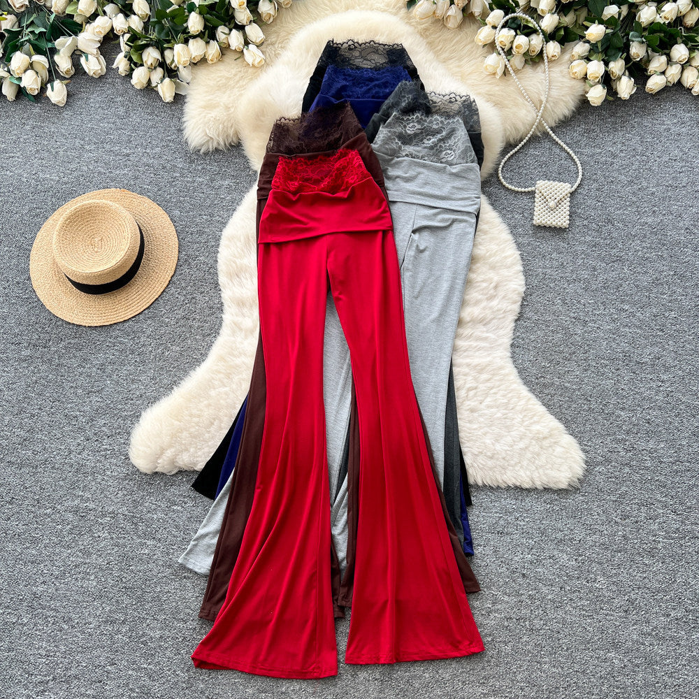 Korean style commute fashion high-waisted straight-leg pants for women - spring slimming, leg-lengthening, versatile casual chic trousers