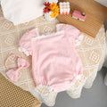 Baby clothes summer newborn baby girl romper full month hundred days princess short sleeve onesie crawling suit summer thin style