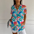 wholesale women's short-sleeved shirts, trendy shirt with hot-selling cross-border print designs, dropshipping available