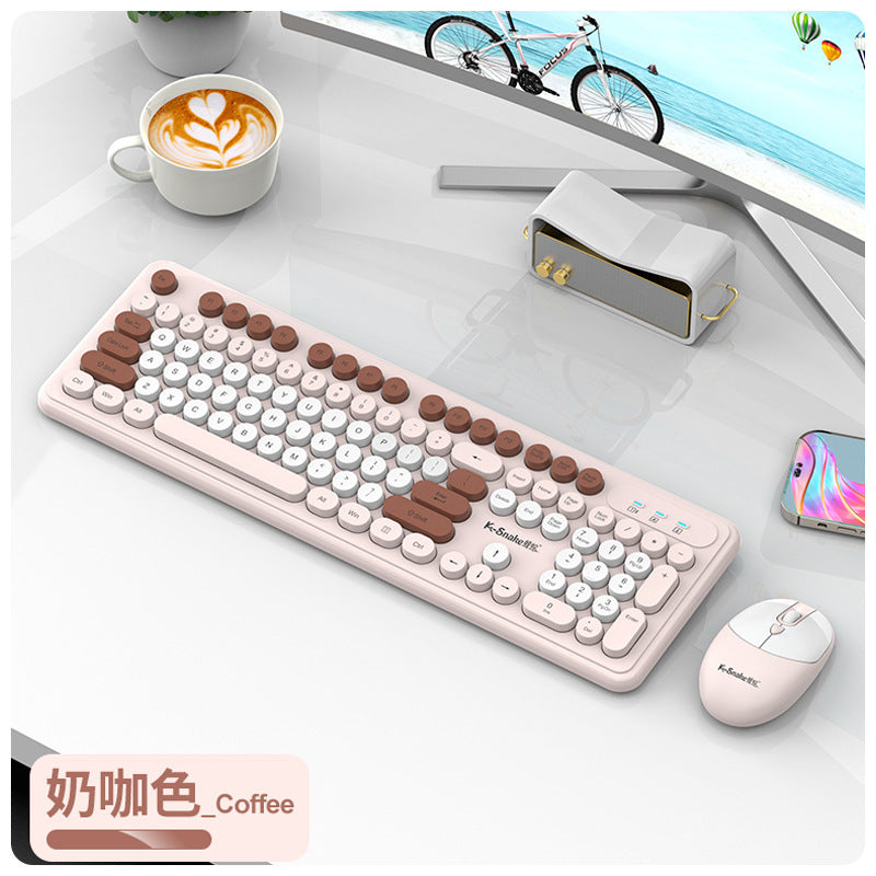Viper wk200 wireless office keyboard and mouse suit silent and good-looking girls business typing keyboard 2.4g