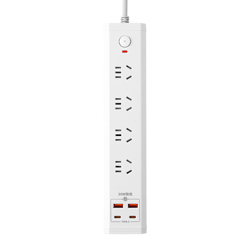 Multi-outlet power strip panel, multi-port converter, desktop power strip, 35w fast charging usb power strip
