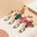 New arrival cute cartoon 316 stainless steel spoon creative oven mitt soft handle ingot spoon good-looking kids spoon