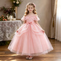 Export ready-made children's dress sequin flower wedding dress princess dress girl piano performance dress girl dress