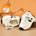 Toddler shoes for baby boys 0-1-3 years old, autumn/winter infant and toddler shoes for baby girls, soft sole non-slip, fleece-lined, extra thick cotton shoes