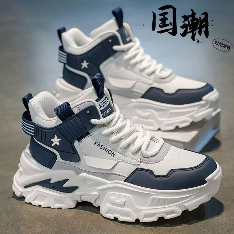Men's youth sports shoes 2025 new winter collection: knob-lock running shoes, shock-absorbing casual shoes, breathable men's footwear