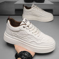 Xiaobai men's shoes 2026new arrivalspring breathable easiest for matchcasual leather shoes spring & fall sports thick sole heightening mcqueen sneakers