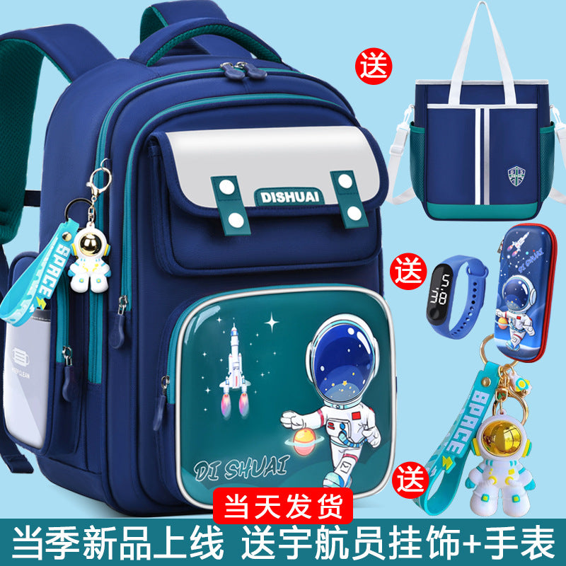 Elementary school backpack for boys, grades 1-2, ages 3-6, lightweight, child-friendly, spine-protecting, 2026 new model