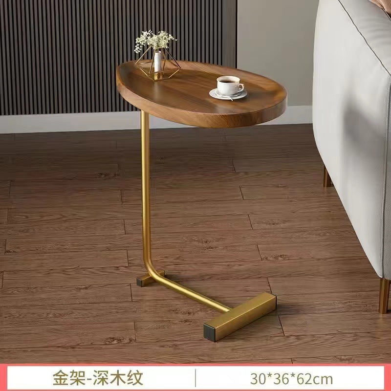 Influencer-approved bedside storage shelf, small round table, simple home sofa side table, coffee table, bedside cabinet, modern minimalist bedroom