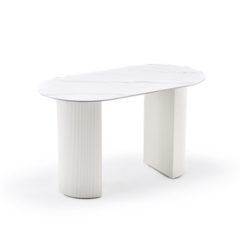 Semi-circular rock slab italian all-in-one high-end for homeaccessible luxury dining table manufacturer wholesale modern casualfor home dining table