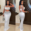 C6972 cross-border   independent station fashion fashion women's new strap short hot diamond skirt