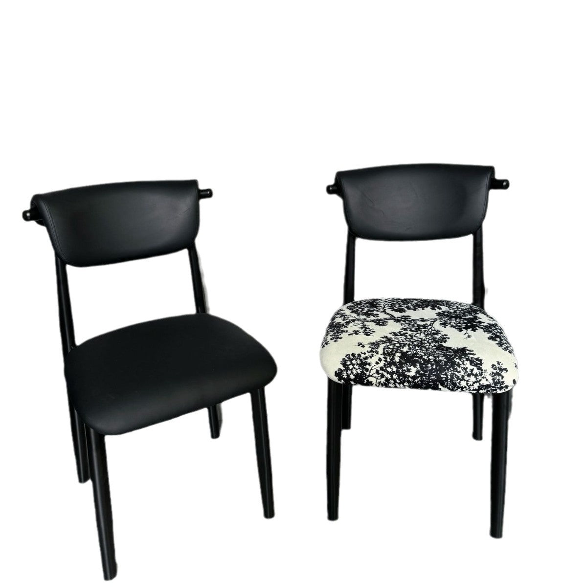 Dining chair Italian light luxury modern simple home back chair book table chair Nordic fabric soft bag designer croissant chair