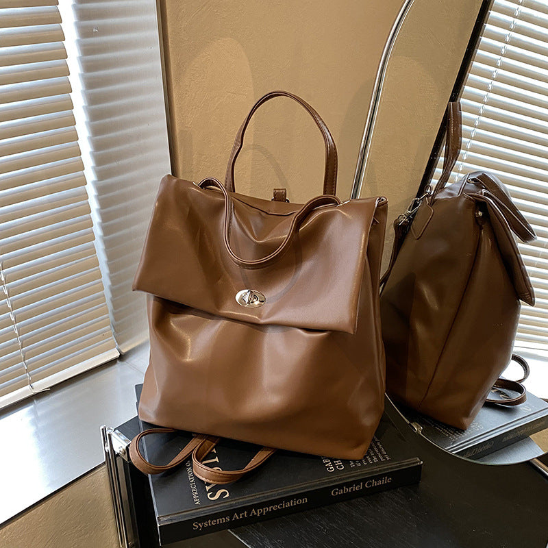 Student class backpack women's 2025 winter new ins trendy fashion student bag high-end versatile women's bag