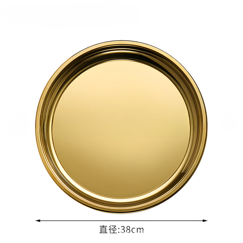 Export stainless steel tray, beautiful plate, for homeclassy jewelry storage tray, hotel commercial metal disc
